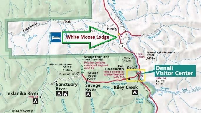 White Moose Lodge Healy Bagian luar foto